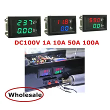 DC 100V 1A 10A 50A 100A Mini 0.28inch LED DC Digital Voltmeter Ammeter Volt Ampere Meter Amperemeter Voltage/amperimetro