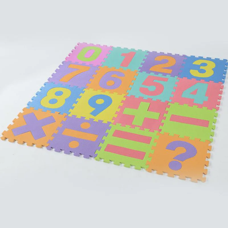 

16pcs 30*30*0.9cm EVA Puzzle Mat Kids Play Mat Educational Numbers Figures Learning Puzzle Toys for Children