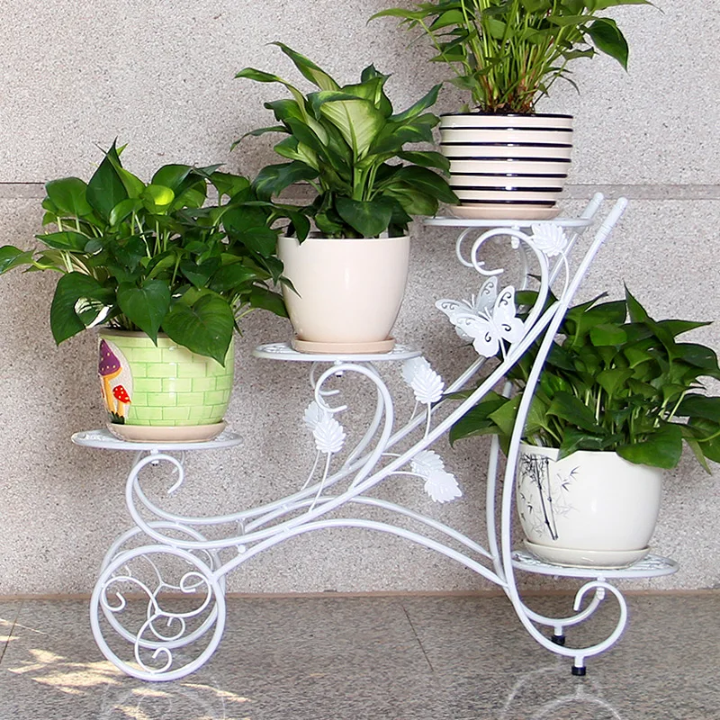 The metal flower stands for living room balcony ir...