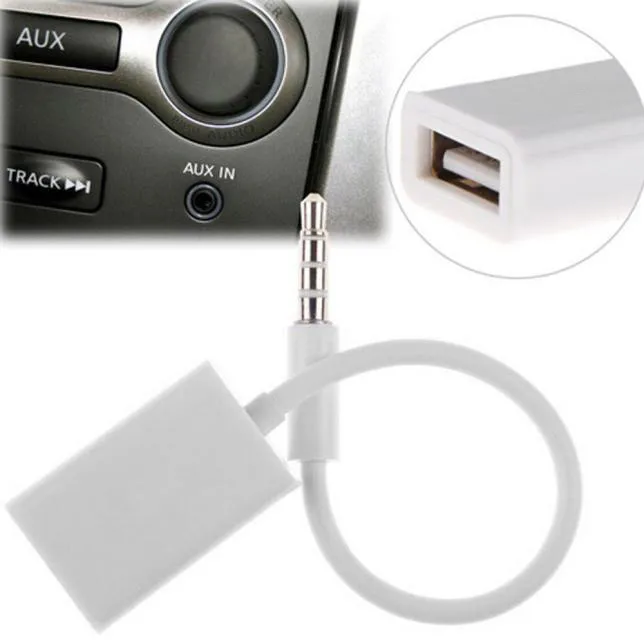 

HIPERDEAL 3.5mm Male AUX Audio Plug Jack To USB 2.0 Female Converter Cable Cord Car MP3 Smart Accessories BAY09