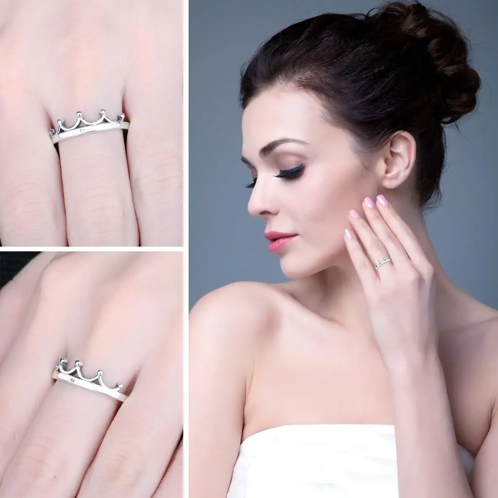 JewelryPalace винтажные фианитами Корона кольцо для женщин 925 серебро Fine Jewelry