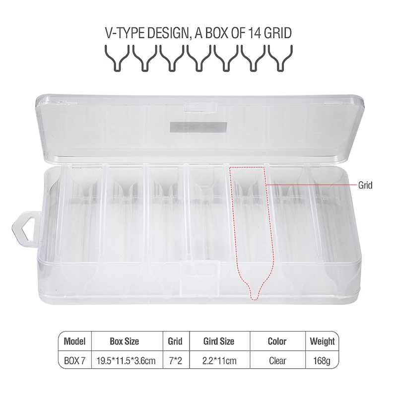 DONQL рыболовная коробка для приманки двухсторонняя пластиковая приманка коробки для ловли нахлыстом Снасти Коробка для хранения Поставки аксессуары высокая прочность - Цвет: BOX 7