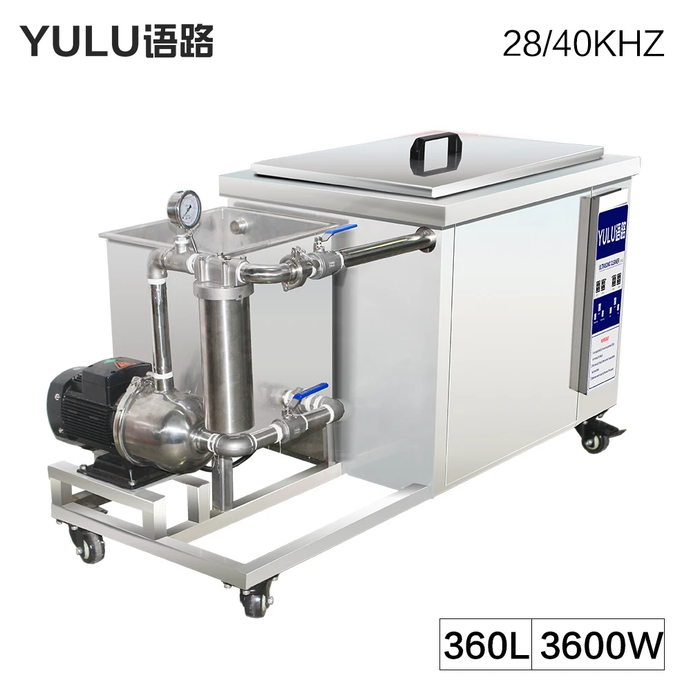 360L Industrial Ultrasonic Cleaner Bath Filter System Power Time Heat