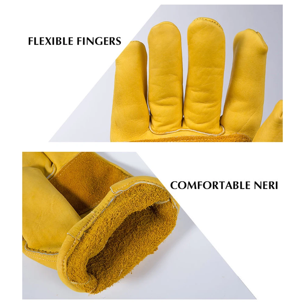 Анти-резки перчатки высокое качество кожа садоводство и домашние рабочие перчатки# 4O