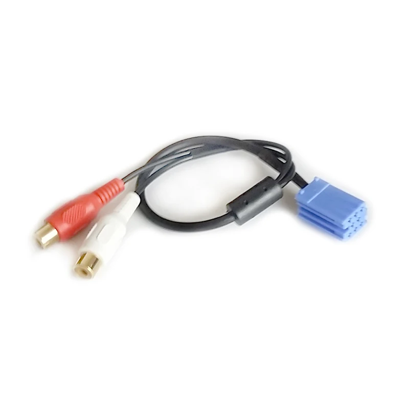 

Biurlink for VW Radio 8Pin ISO Socket Conector to RCA Aux Audio Cable Adapter
