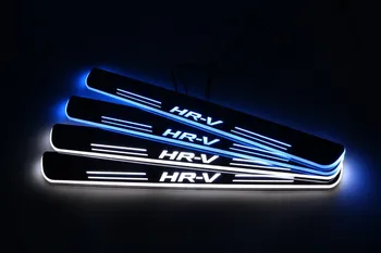 EOsuns LED 移動ドアスカッフプレートオーバーレイライニングボードを Running Nerf バーホンダ vezel HRV HR-V 2014- 16 、移動ライト