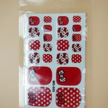 Rocooart MD005 новые модные сексуальные наклейки для дизайна ногтей с красивым носком, фольга, красные Hello Kitty со стразами, маникюрные наклейки для ногтей
