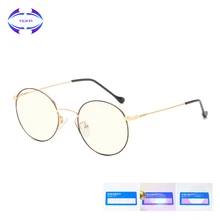 VCKA очки с защитой от синего излучения, компьютерные очки для мужчин и женщин, металлическая оправа, ретро дизайн, блокирующие очки, компьютерные игровые очки ordinateur