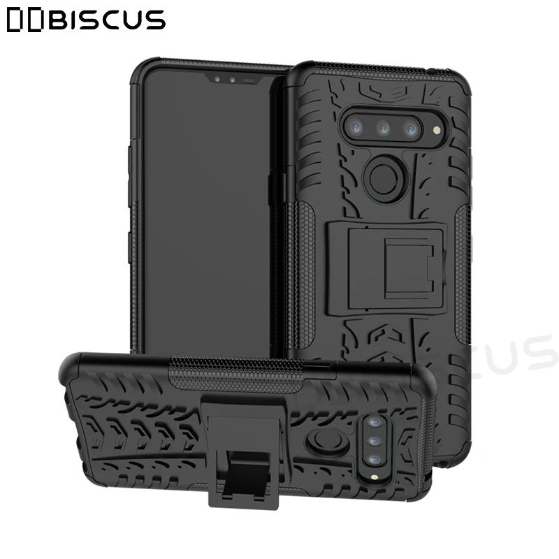 Чехол для LG V40 THINQ Armor Гибридный Силиконовый твёрдый пластиковый держатель