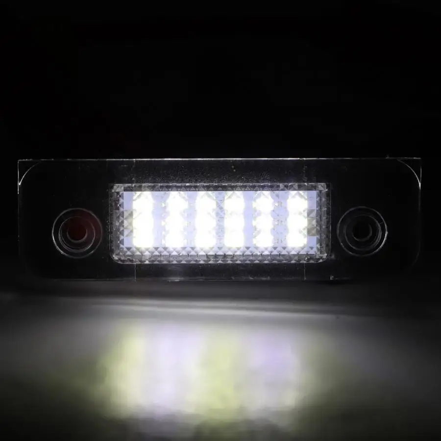 1 пара Автомобильный светодиодный светильник номерного знака для Ford Fiesta Fusion Mondeo MK2 белый светильник