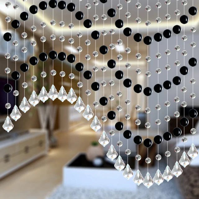 5 strings custom made 1 meter height crystal bead curtain round glass