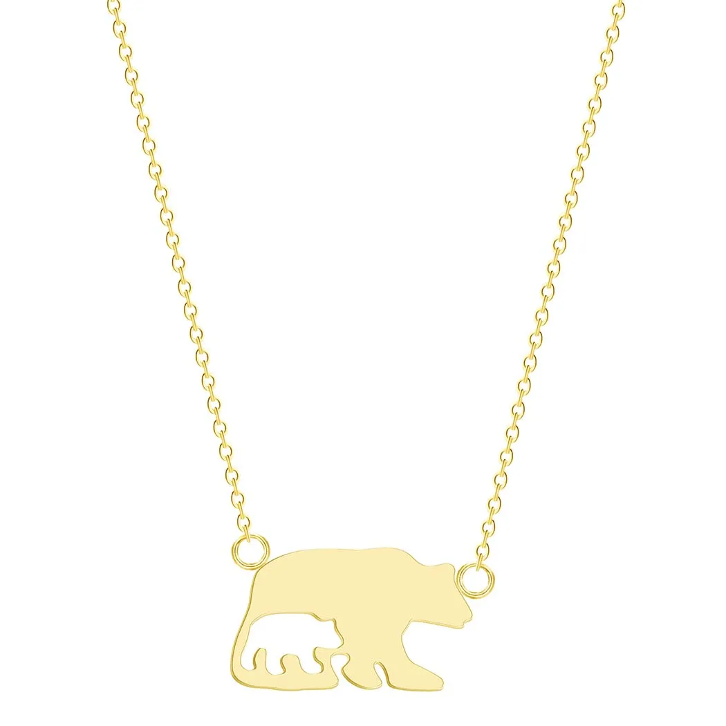 Bear Animal Necklace For Women Baby 
