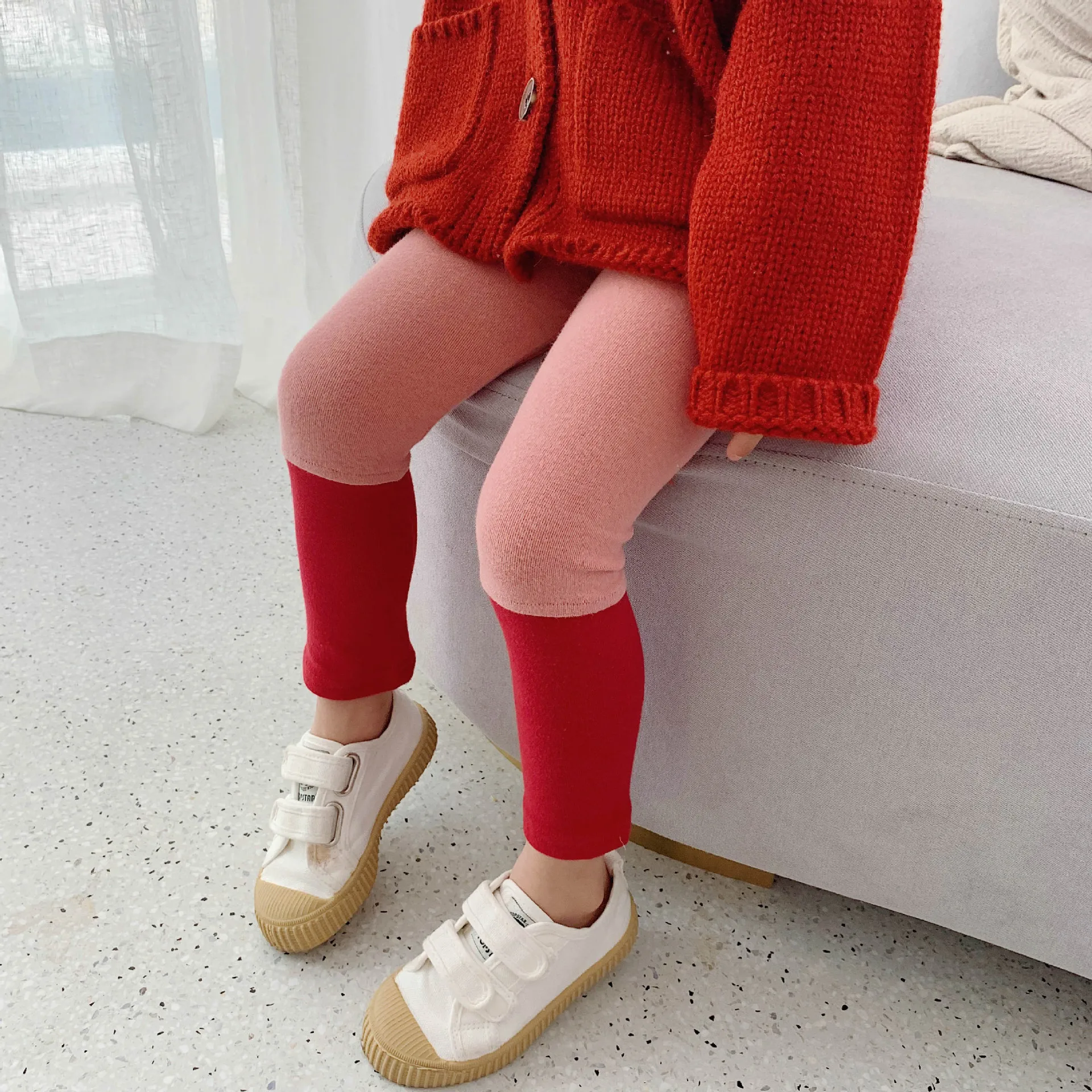 

Spring Autumn 2019 Basic All-in-one Knitted Leggings Baby Boys Girls Clothes Stretch Breathable Kids Baby Pants Elastic Waist