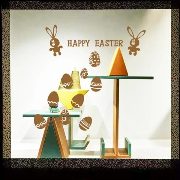 

1 Pc Easter Rabbit DIY Cartoon Plane Wall Sticker for Kids Room Living Room Home Decor