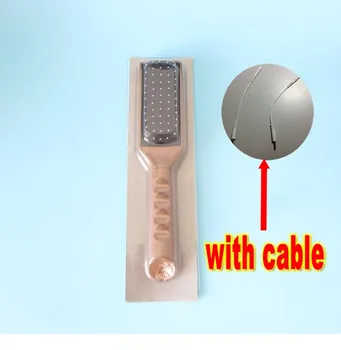 

Micro-current dlectrode comb head Massager Therapy Conductive Comb Brush Hair Loss Treatment Plugs 2.0mm for EMS/TENS with cable
