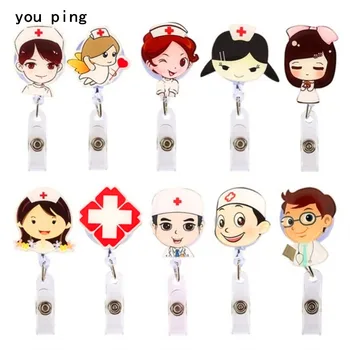 

Various Doctors nurse card sets Retractable Pull Badge Reel ID Lanyard Name Tag Card Badge Holder Reels