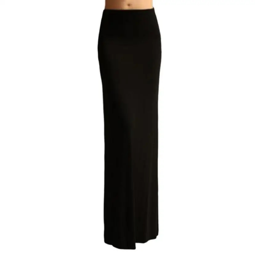 

2019 New Arrival Elastic Pure Color Long Skirt Women Sexy Package Hip Beach Skirt Half Body Skirt Hot Summer Free Shipping 50*