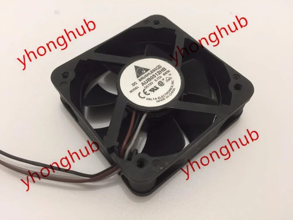 Detla электроники AUB0512HB DC 12V 0.17A 50x50x15 мм 3 провода Сервер вентилятор охлаждения |