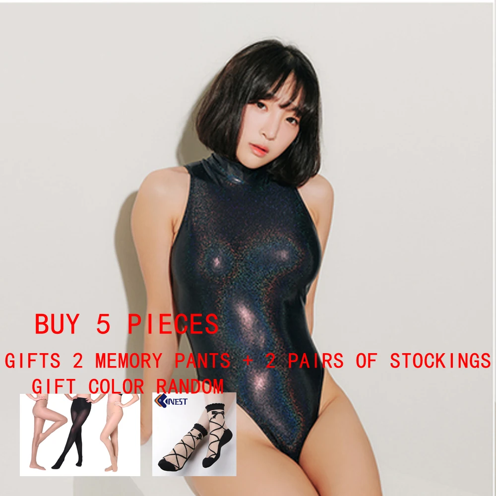 LEOHEX колготки, женский купальник, сексуальный жилет, плотный блестящий атласный материал, разноцветные женские сексуальные боди