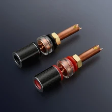 Viborg BP614 Pure Copper Carbon fiber Binding post Speaker Terminal hifi speaker amp long Binding post Free shipping