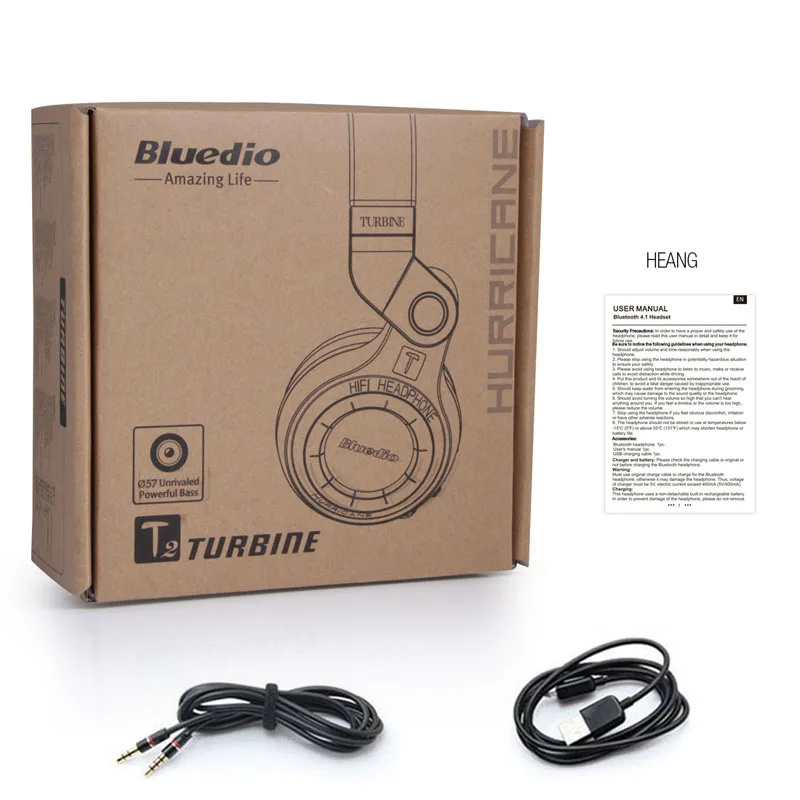 Bluedio T2 bluetooth стерео наушники беспроводные Bluetooth 4.1 Гарнитура hurrican серии на ухо наушников