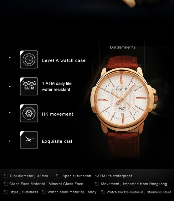 Yazole Brand Luxury Famous Men Watches Business Mens Watch Male Clock Fashion Quartz Watch Relogio Masculino reloj hombre 2018 -