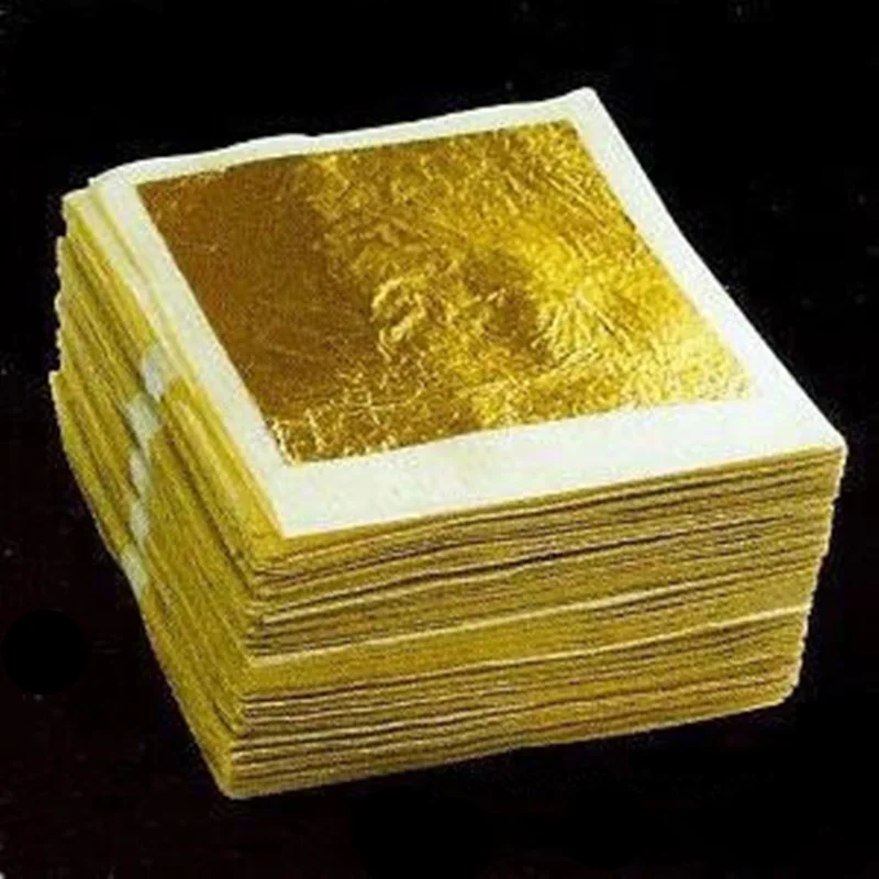 Buy 100 24K PURE EDIBLE GOLD REAL GENUINE LEAF FOIL