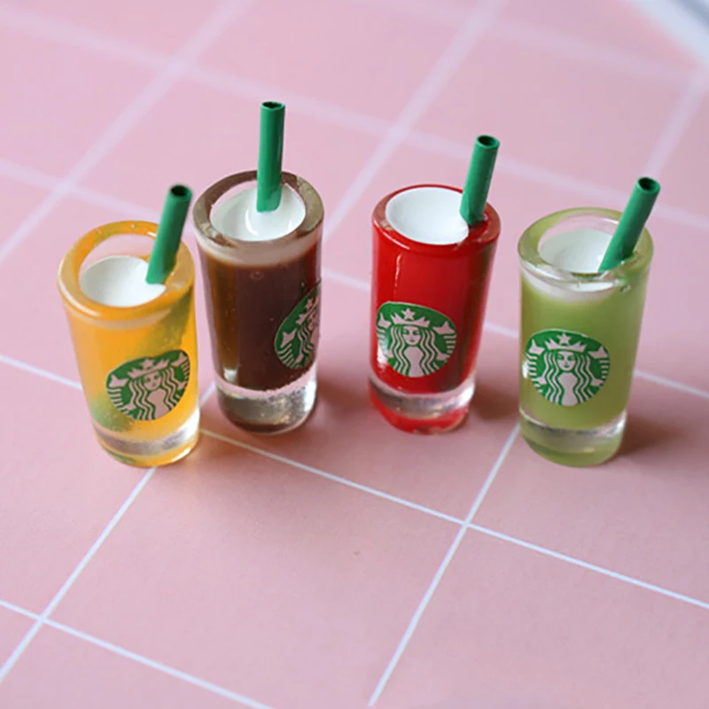 

4pcs 1:12 Scale Coffee Cup Model Dollhouse Miniature Drink Mini Food Play Doll House Kitchen Toys