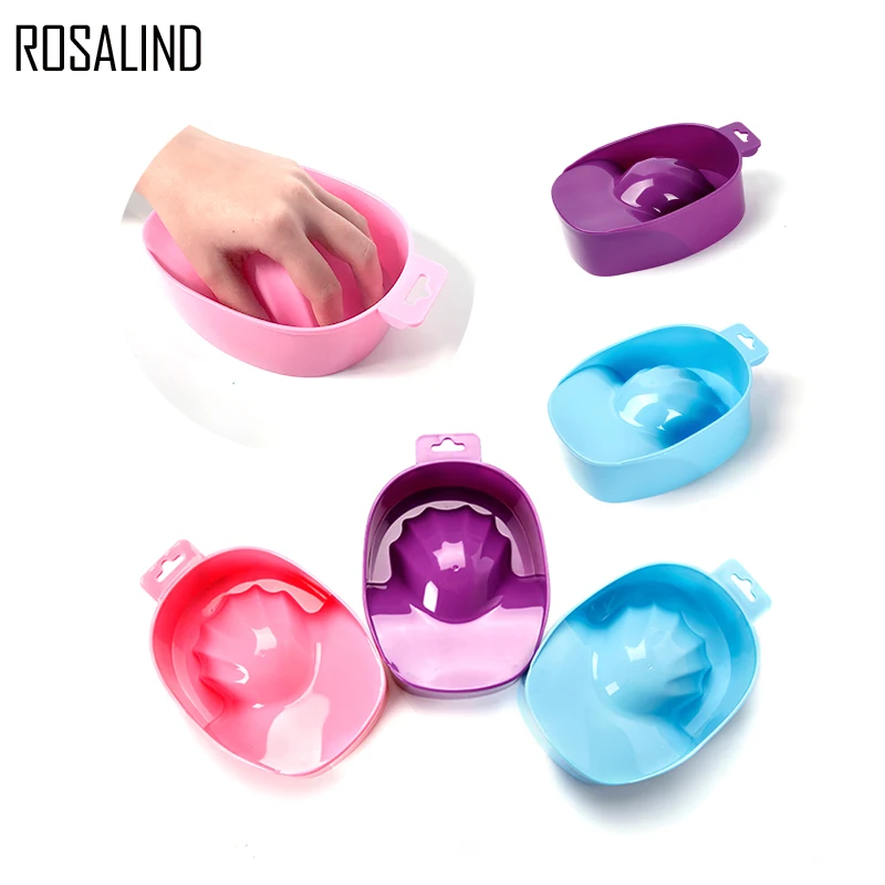 

ROSALIND Nail Polish Remover 1PCS Acrylic Nail Soaker Bowl Manicure Nail Art Tips Soakers Tray Polish Gel Treatment Nails Tools