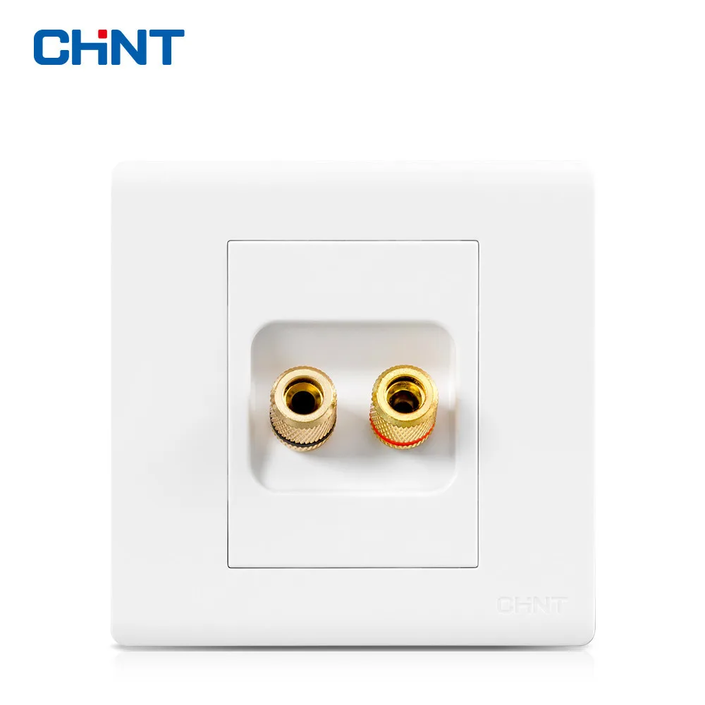 

CHINT Wall Switch Socket NEW7D Elegant White Two-hole Audio Socket Panel