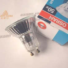 Лампа Ксеноновая OSRAM HALOPAR 230 V 50 W 35D GU10 потока галогенная лампа, 64828 64824 FL PAR16 ALU 220 V-240 V отражатель лампы с регулируемой яркостью, 64828FL 64824FL