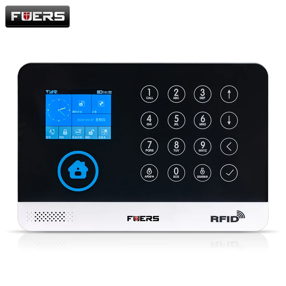 

FUERS Security Wireless Home GSM WIFI Alarm Intelligent APP Andriod/IOS Alarm system home security alarms wireless Standard kit