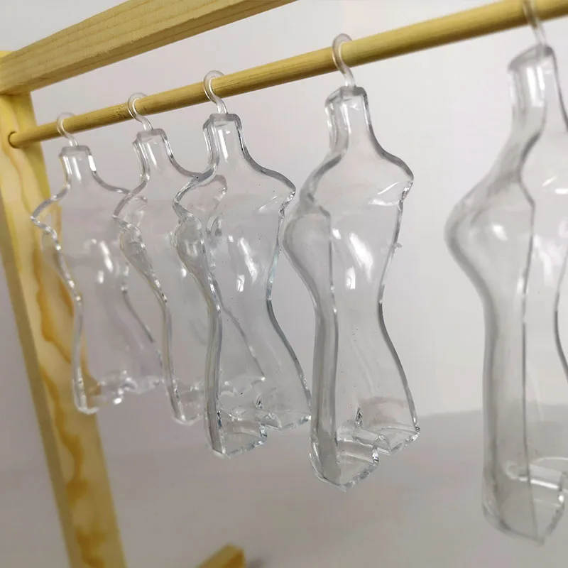 T02-X500-4 Blyth st Doll clothes frame shelf bjd 1/6 dolls Accessories Transparent hanger 1pcs