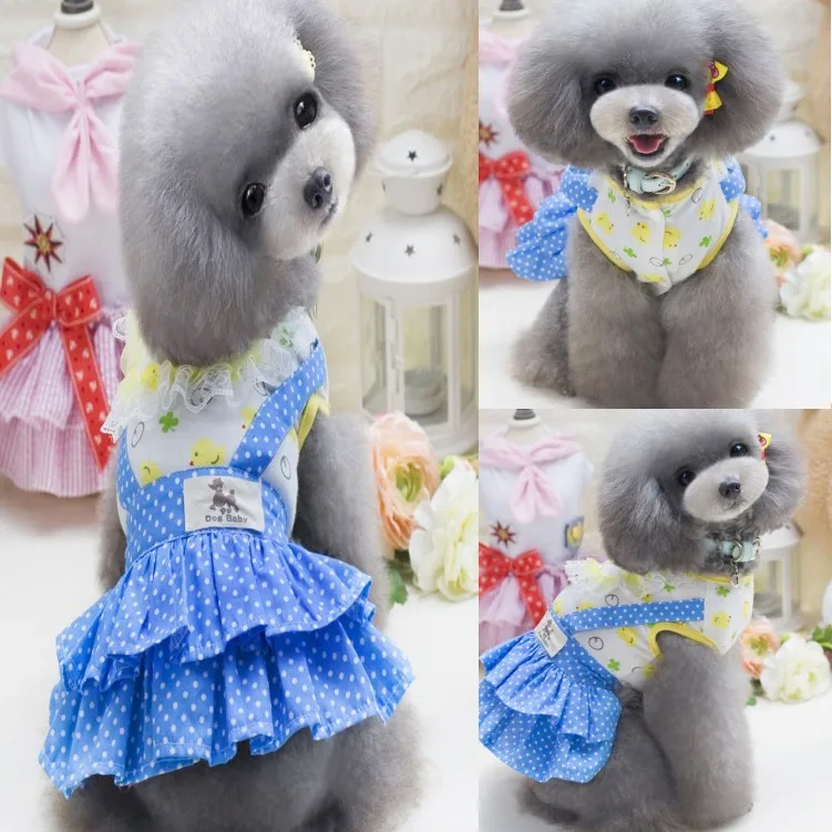 Dog Dress Pet Clothes Small Dog Wedding Dress Puppy Skirt Summer Pet