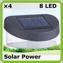 Солнечной энергии 8 LED забор солнечный свет, стены led для парка сада стенки бассейна забор газон украшения AA перезаряжаемый аккумулятор