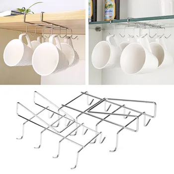 

Stainless Steel Kitchen Rack Hanging Coffee Tea Cup Mug Holder Organizer Storage