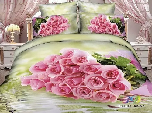 Bedding set 5 Хлопок queen King size 3D Цветочный комплект постельного белья постельное белье простыня набор пододеяльников простыня приталенный parrure de lit ropa de cama - Цвет: Bedding set 5