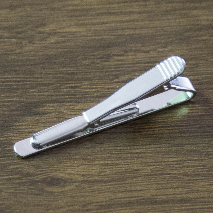 New Simple Fashion Style Tie Clip for Men Metal Tone Simple Bar Clasp Practical Necktie Clasp Tie Pin for Mens Gift