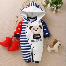 Мягкая цельная хлопковая стеганая куртка с рисунком маленькой обезьянки 6