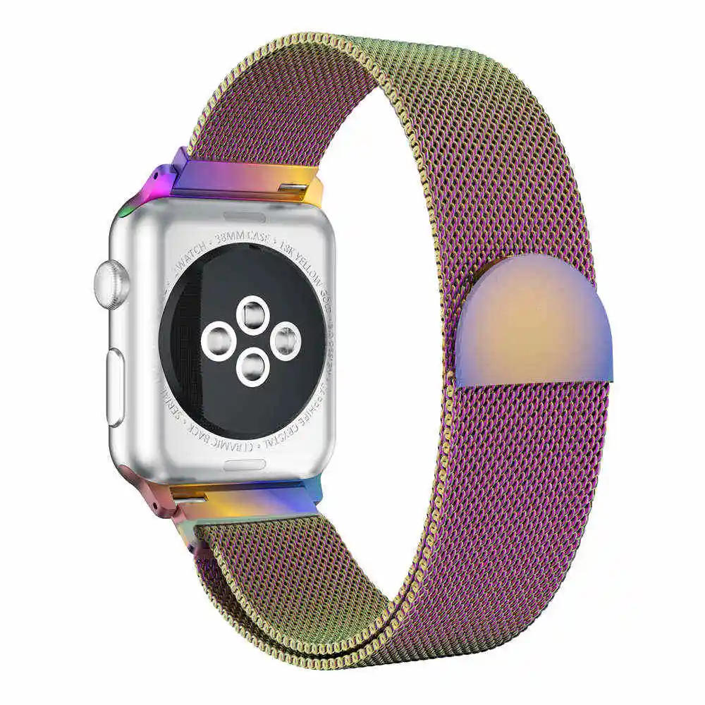 Ремешок для часов, Миланская петля, ленты для наручных часов Apple Watch серии 1/2/3, 42 мм, 38 мм, 40 мм 44 Нержавеющая сталь браслет ремешок для часов я смотрю 4 пленка