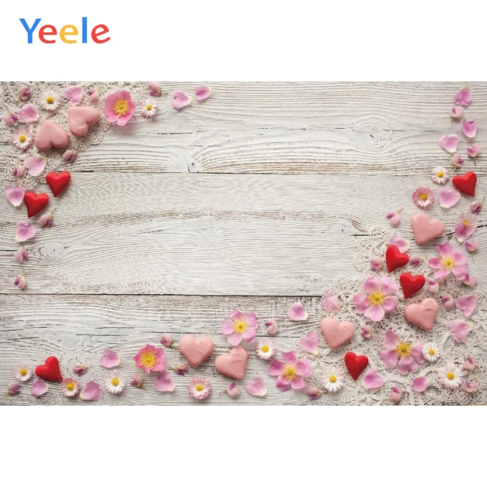 

Yeele Wooden Board Planks Small Flowers Old Portrait Photography Backgrounds Customized Photographic Backdrops for Photo Studio