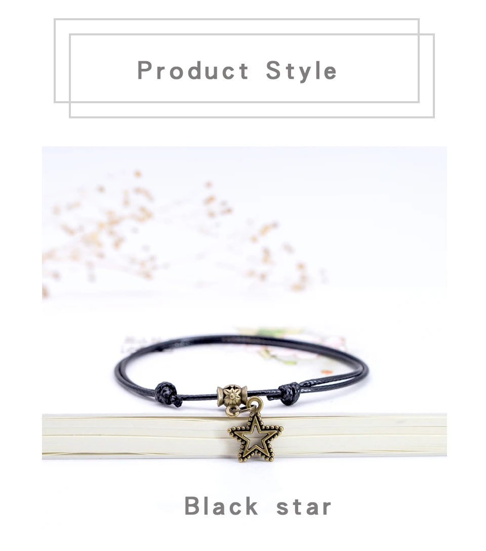 2019 New Handmade Red Rope Bells Stars Sound Anklet Accessories Ladies And Sisters Girlfriends Couple Simple Personality Feet (3)