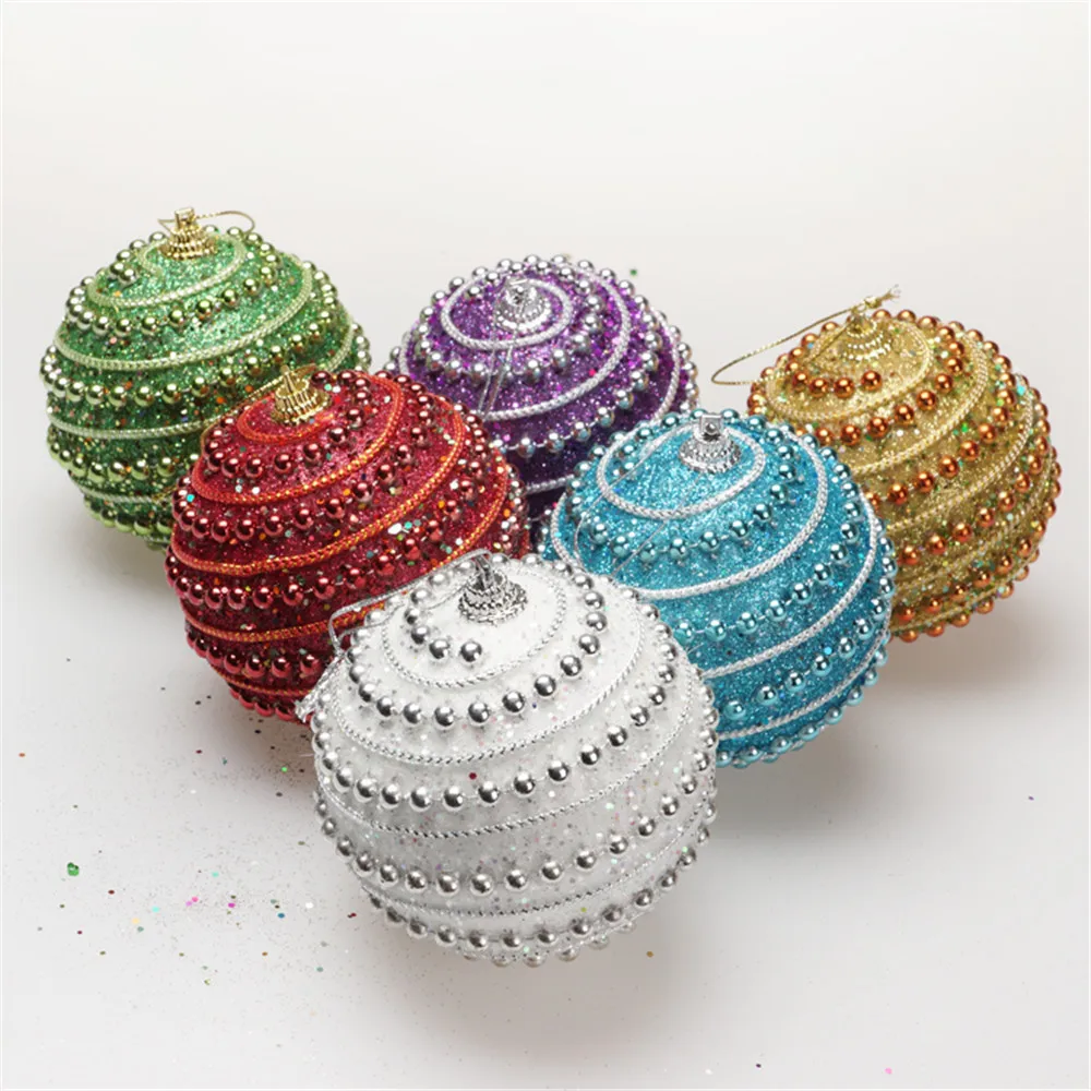 Christmas Tree Ball Decorations Christmas Rhinestone Glitter Baubles