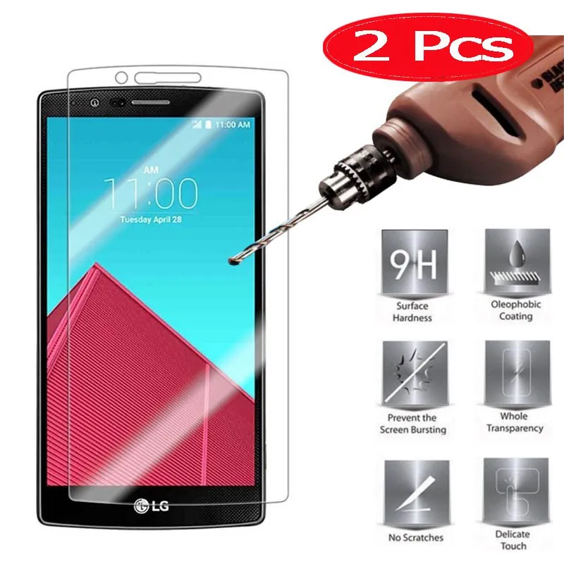 

2 Pieces HOPELF Tempered Glass for LG G4 Screen Protector Phone Film for LG G4 H815 Tempered Glass Screen Protector