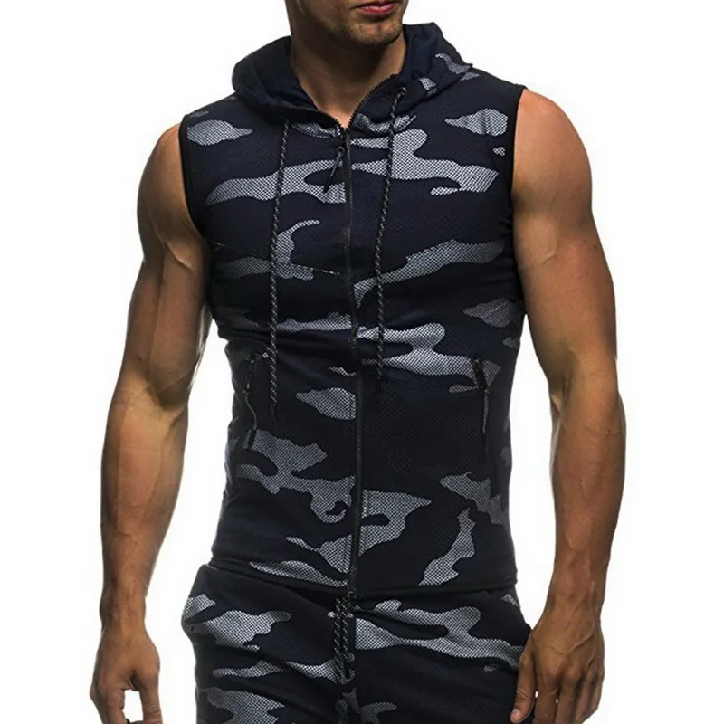 Buy NIBESSER Fashion Camouflage Hoody Tank Tops Mens