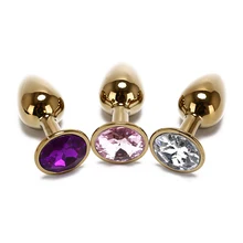 Sm Products Sex Metal Crystal Anal Plug Stainless Steel Beads Jewelled Anal Butt Plug Sex Toys Products For Men Couples