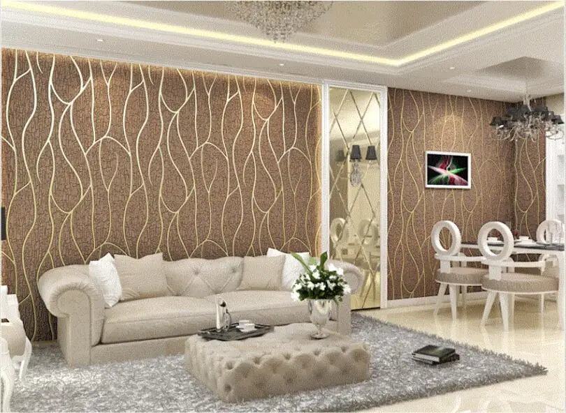 Papel de Parede Rolo de Papel de Parede Sala de Estar Papel de Parede para Paredes Beibehang 3d Curvo Listrado Alívio Rolo de Europa Moderna para Paredes 3 d Decoração da Sua Casa 34 High Quality living room wallpaper