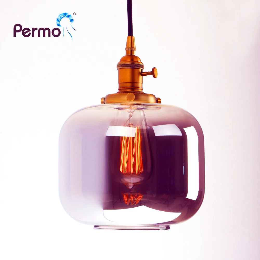 

Permo 7.9'' Jar Shape Pendant Lights Vintage Retro Loft Pendant Ceiling Lamps Modern Hanging lamp hanglamp Indoor Lights Fixture