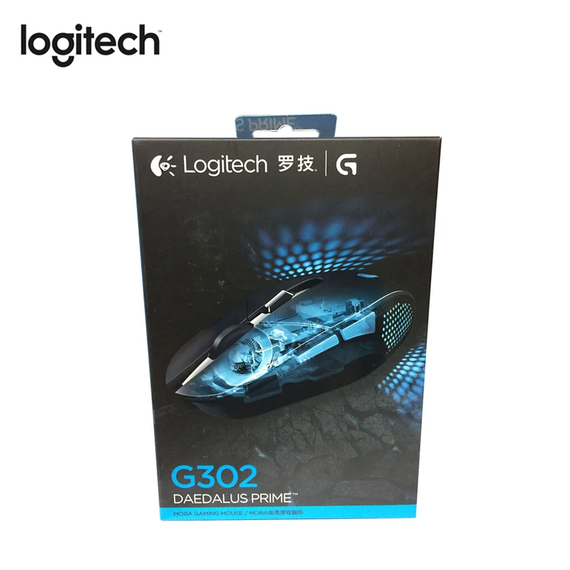 

Logitech G302 Wired Mouse MOBA Gaming Mouse with Breathe Light 4000DPI USB Interface for All Mouse Gamer PUBG Overwatch