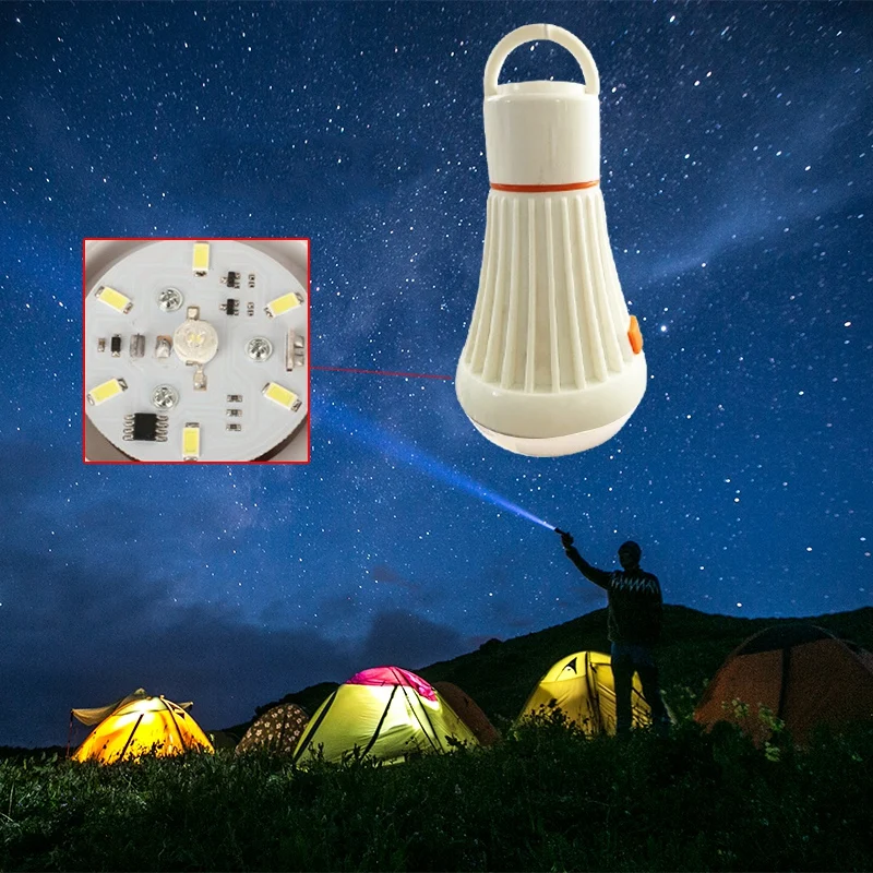 

LED Bulb Type Flashlight Led Camping Lamp Tent Lamp 18650 Charging Two Users With Strong Magnetic Lights